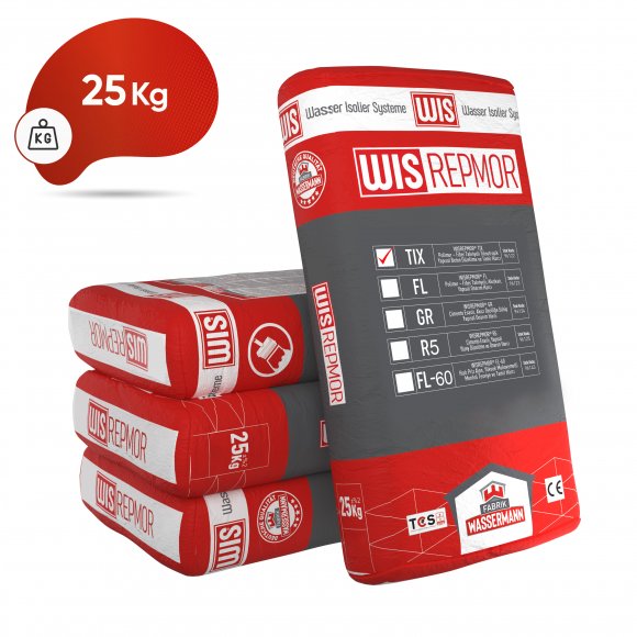 WISREPMOR® TIX Polimer ve Fiber takviyeli Tiksotropik Tamir Harcı