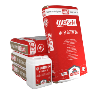 WISSEAL® UV ELASTIK 2K Cement and Acrylic Based, Dual Component, UV and Corrosion Resistant, Fully Elastic Waterproofing Coating