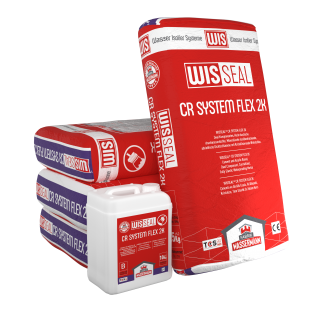 WISSEAL® CR SYSTEM FLEX 2K Cement and Acrylic Based, Dual Component, Crystallized, Fully Elastic Waterproofing Mortar