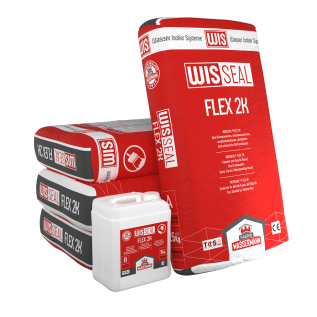 WISSEAL® FLEX 2K Zwei Komponenten, Hoch elastische druckwasserdichte, Mineralische rissüberbrückende, abriebfeste Dichtschlämme mit Kristallisierende Wirkstoffen