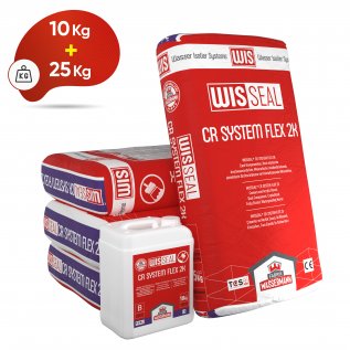 WISSEAL® CR SYSTEM FLEX 2K Çimento ve Akrilik Esaslı, İki Bileşenli, Kristalize, Tam Elastik Su Yalıtım Harcı