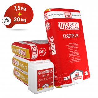 WISSEAL® ELASTIK 2K Çimento ve Akrilik Esaslı, İki Bileşenli, Tam Elastik Su Yalıtım Harcı